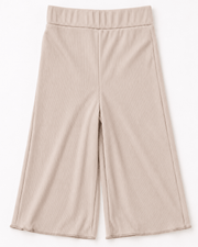 Rhea Ribbed Wide Leg Pants - Irish Cream