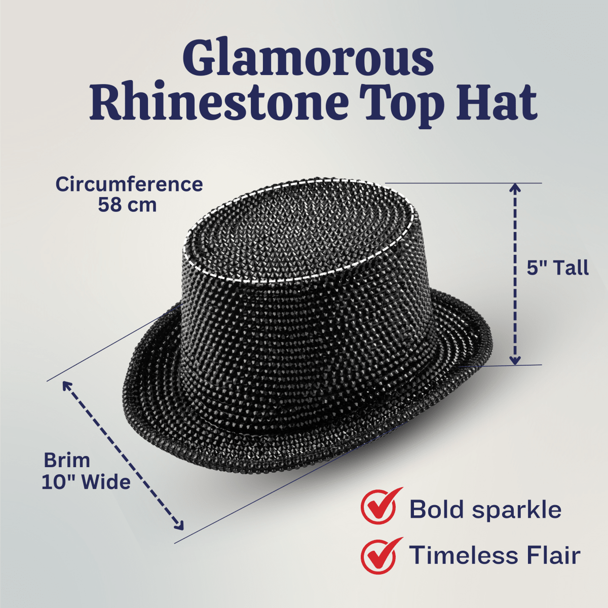 Rhinestone Top Hat