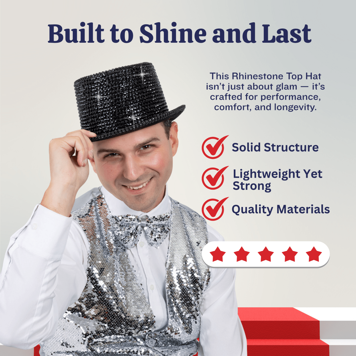 Rhinestone Top Hat
