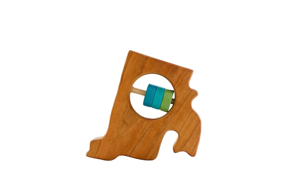 Rhode Island State Wooden Baby Rattle™