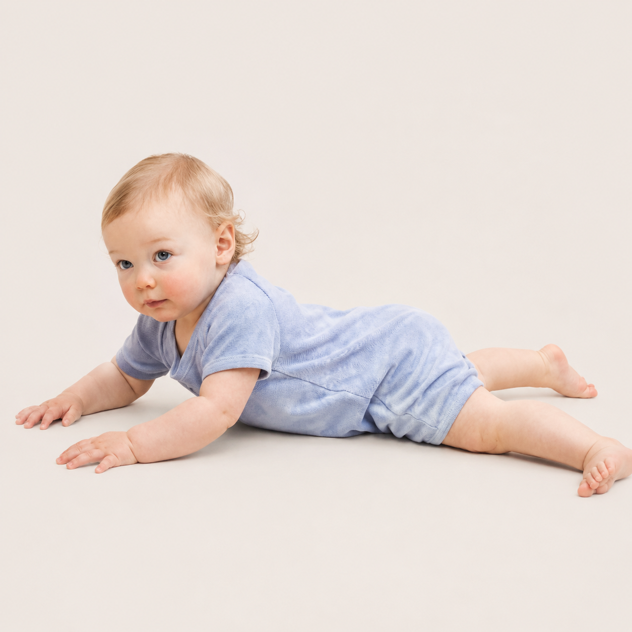 Rib Marble Shortall Onesie