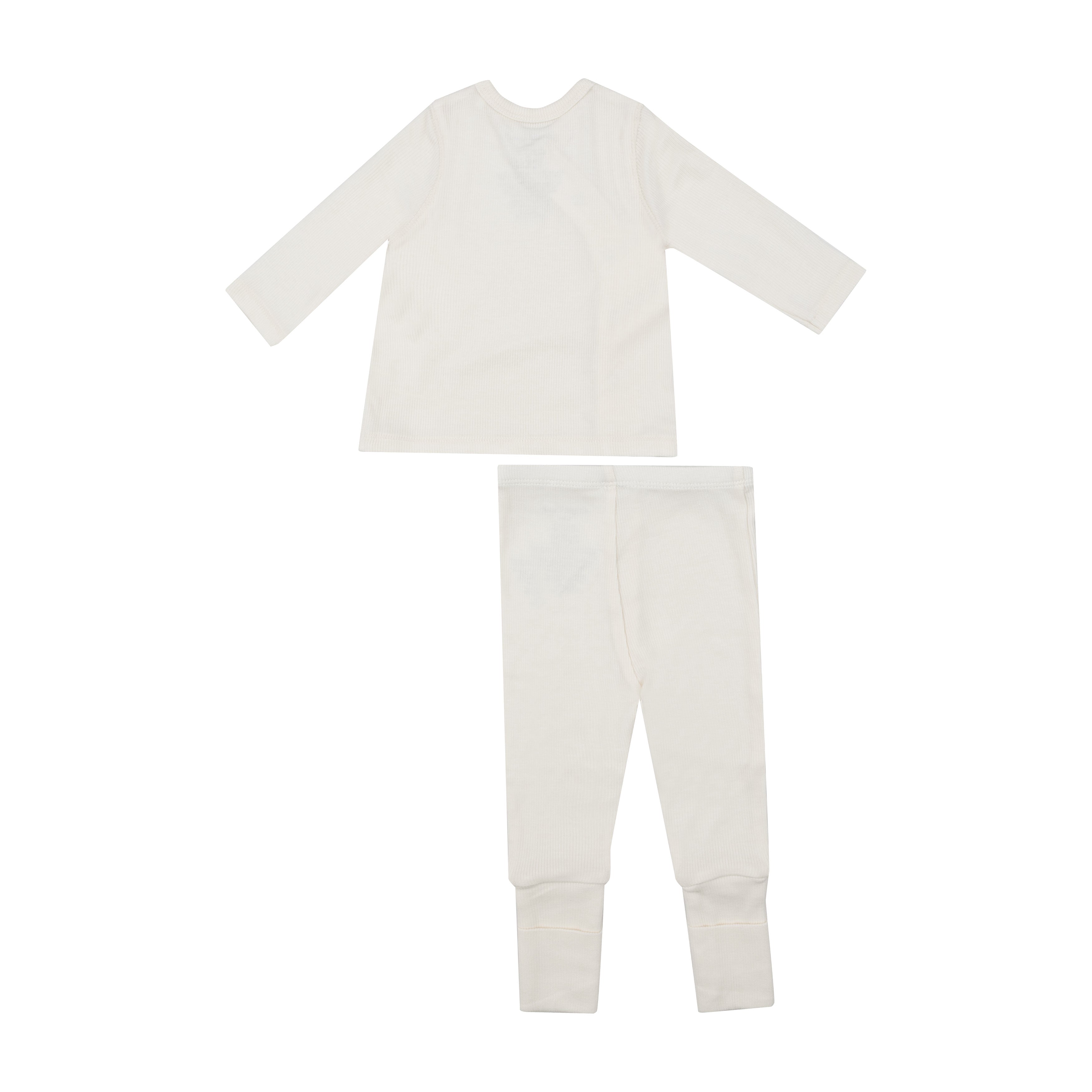 Rib Tmh Set With Roll Over Cuff Pant - Sugar Swizzle