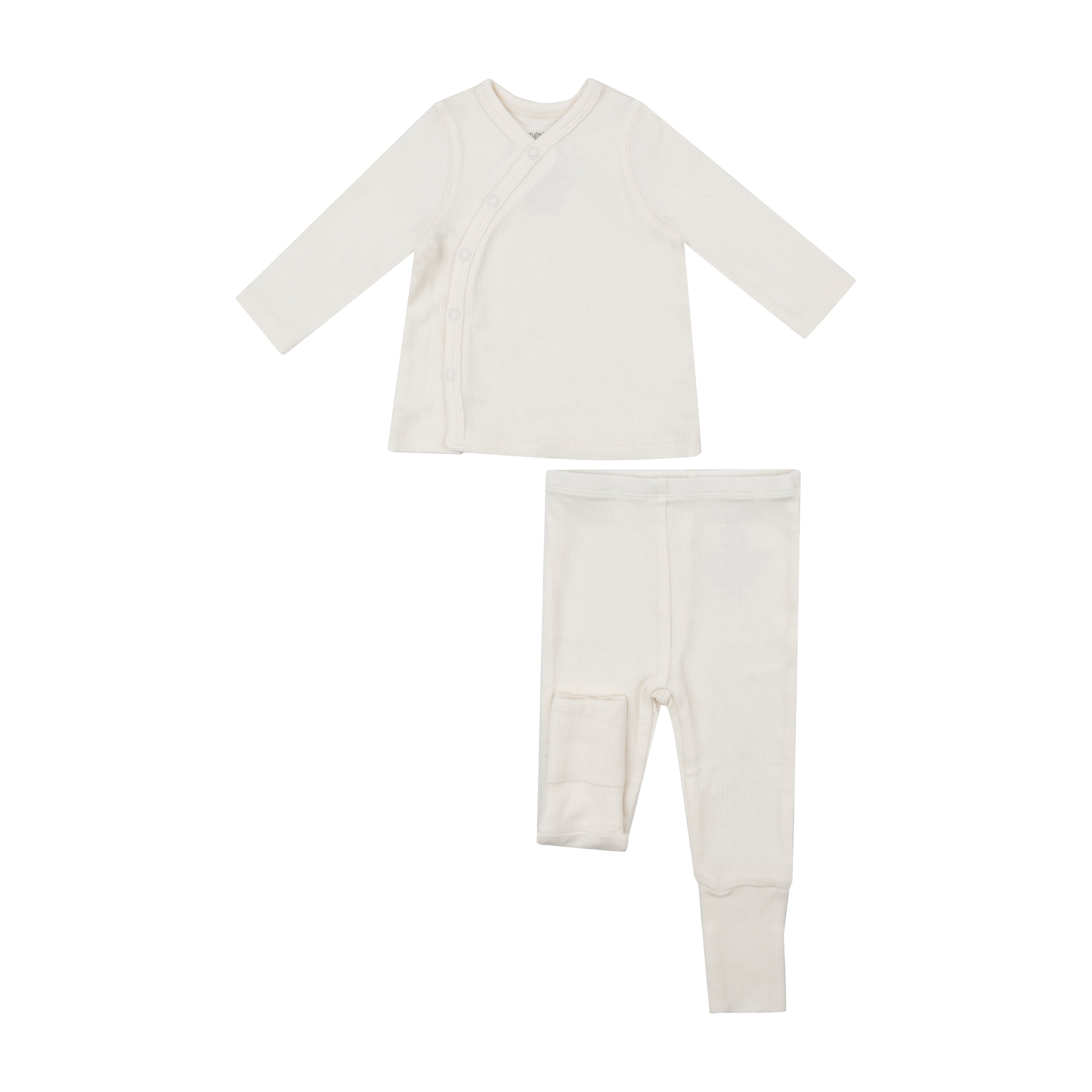 Rib Tmh Set With Roll Over Cuff Pant - Sugar Swizzle