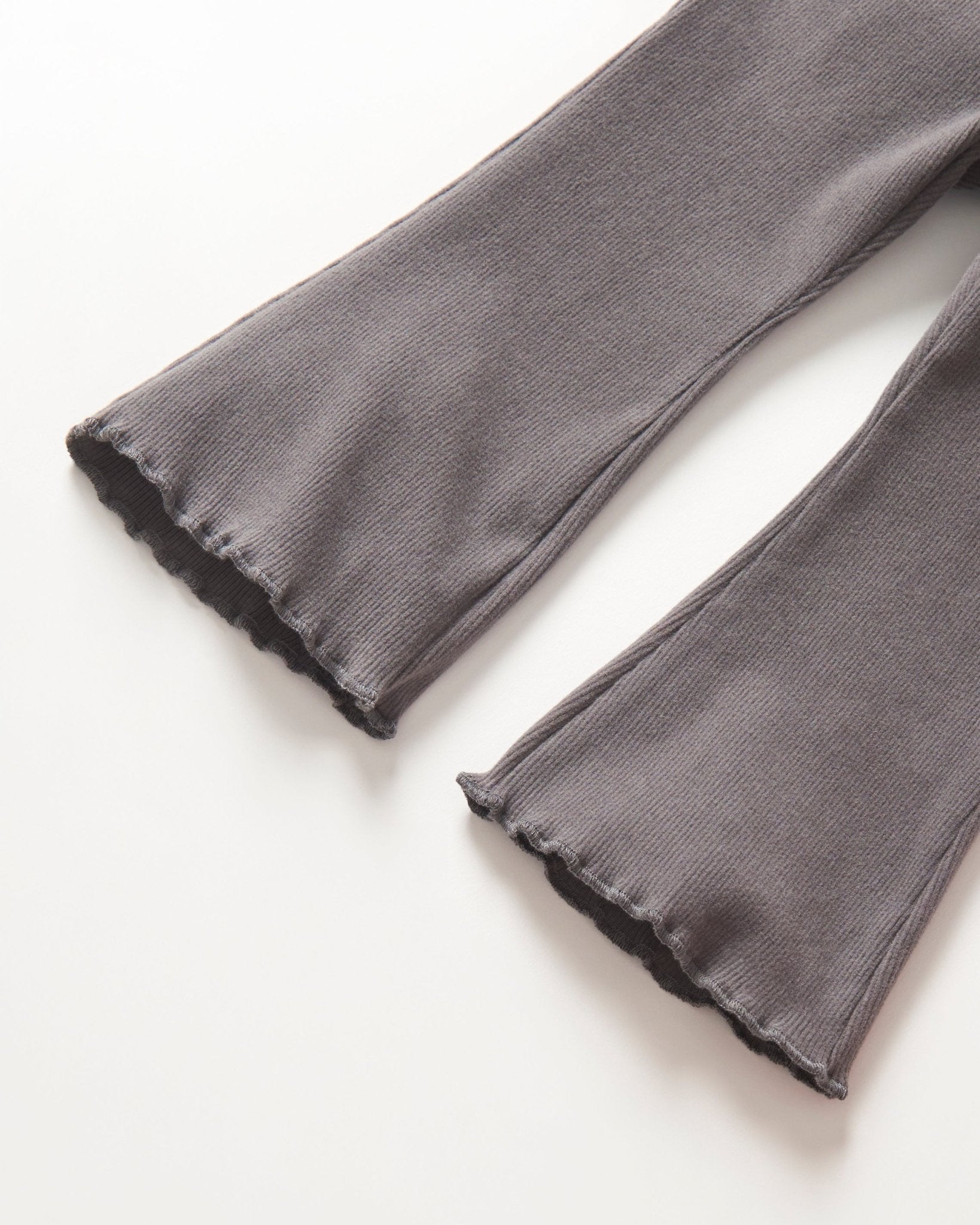 Ribbed Flare Pant - Graphite