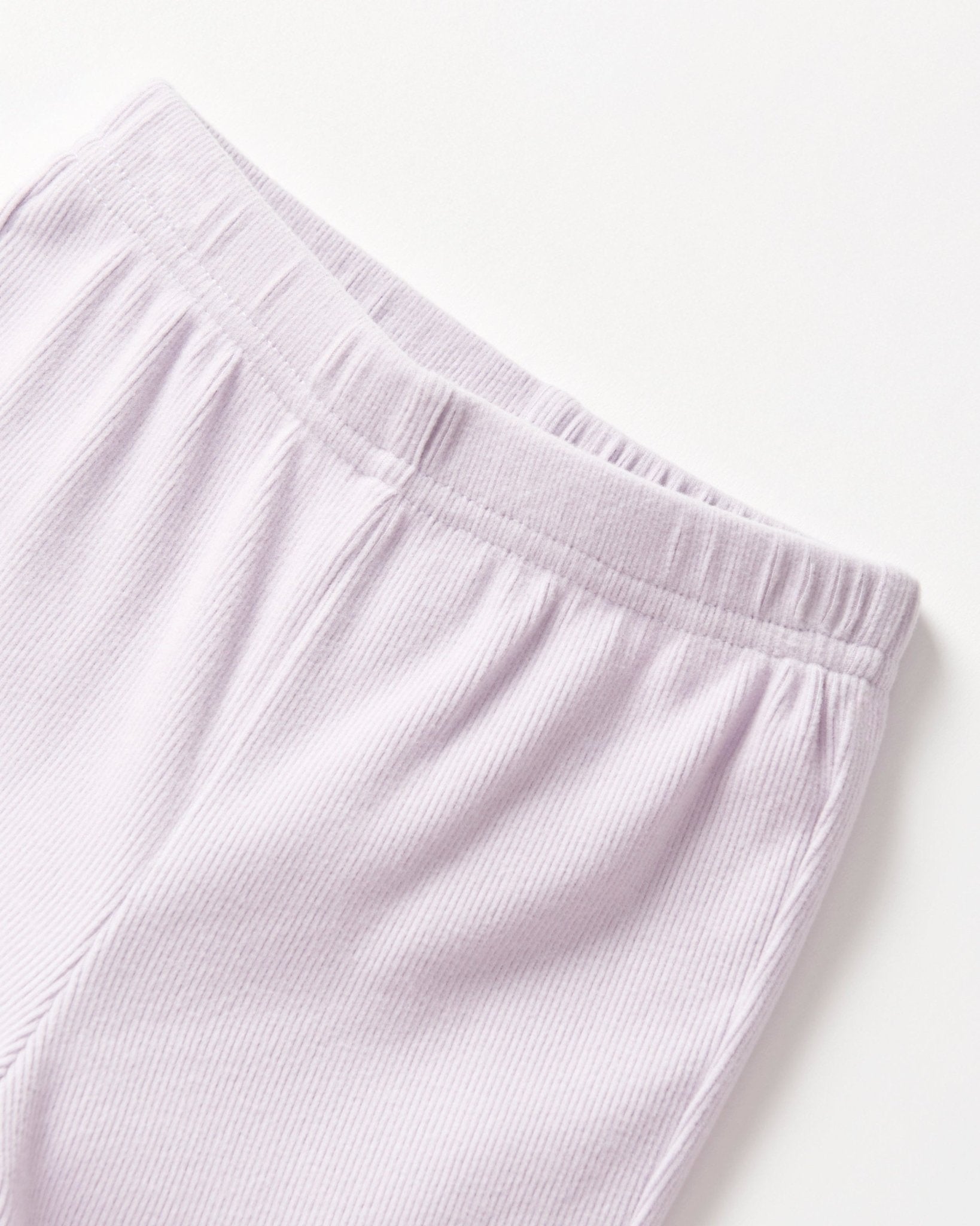 Ribbed Flare Pant - Lilac