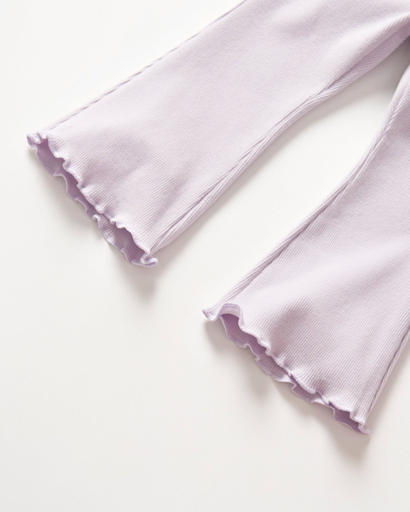 Ribbed Flare Pant - Lilac