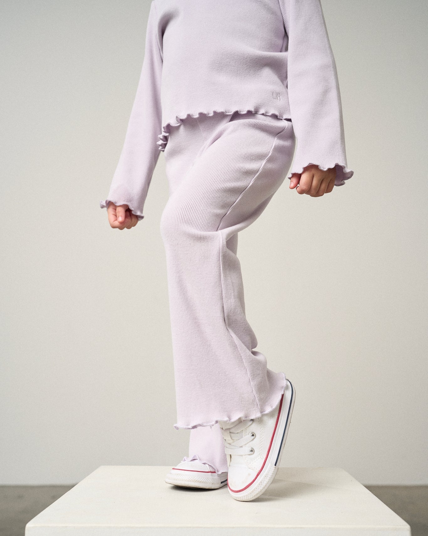 Ribbed Flare Pant - Lilac