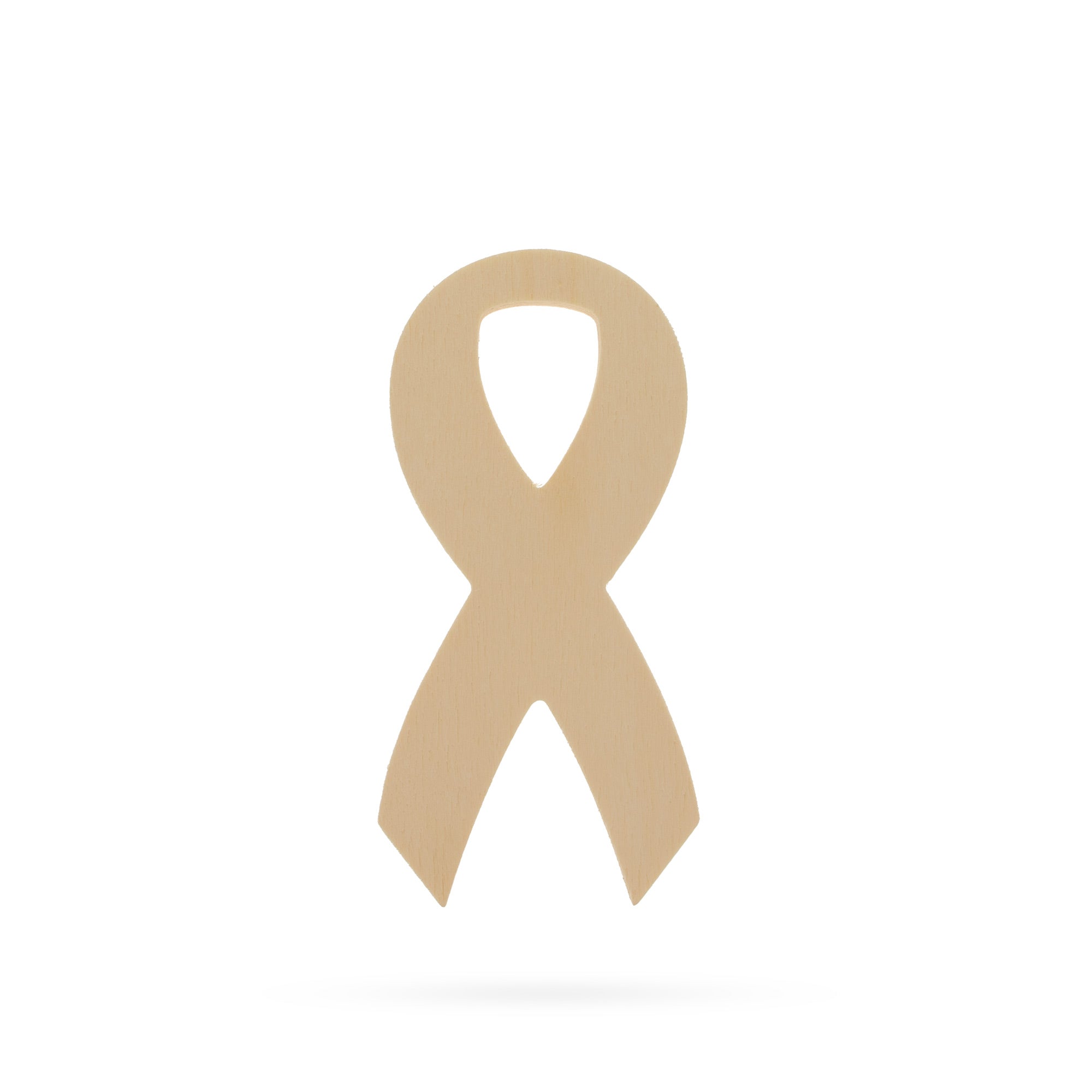 Awareness Ribbon Unfinished Wooden Shape Craft Cutout Diy Unpainted 3d Plaque 6 Inches