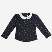 Camila White Collar Top