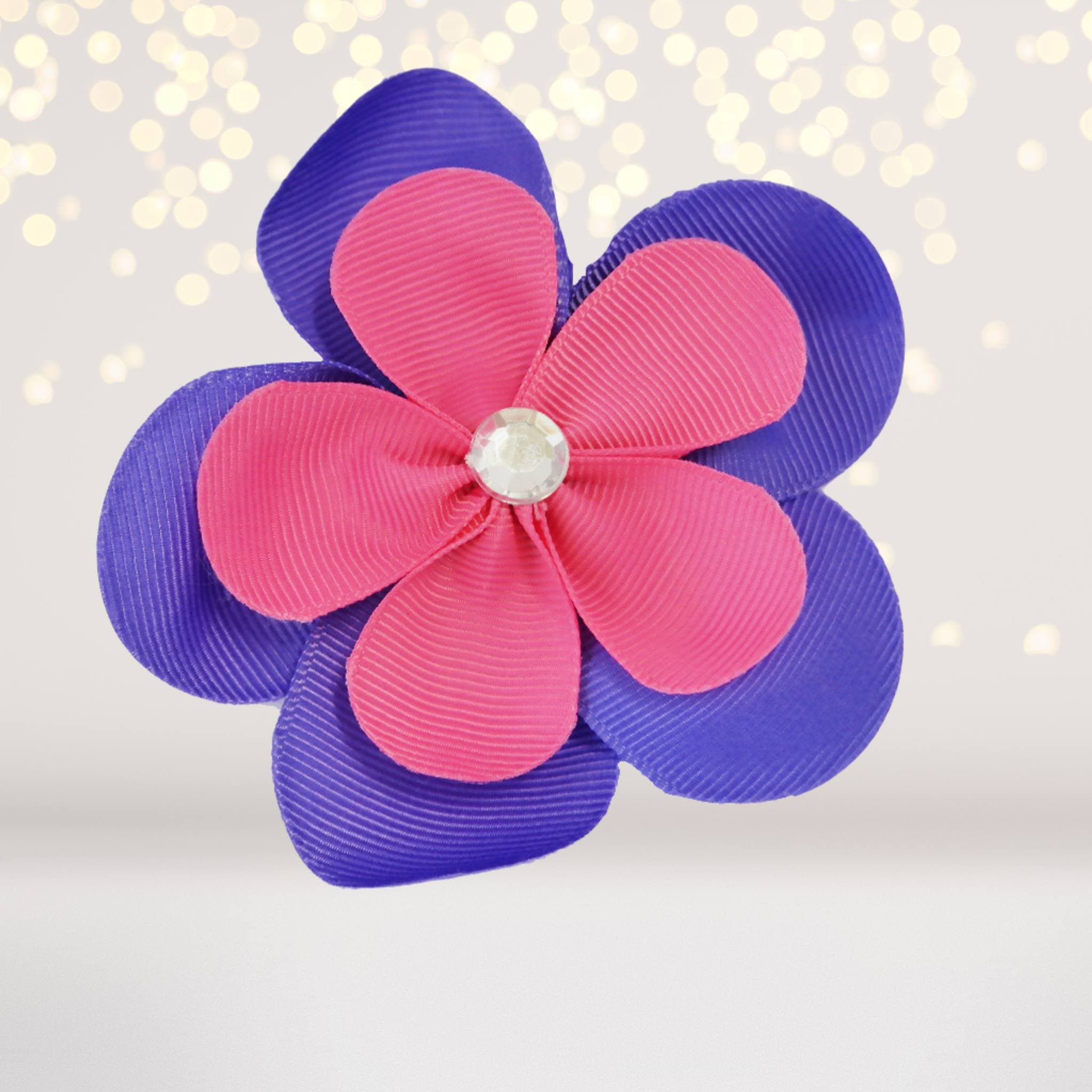 Ribbon Hair Flowers, Hair Flower Clips For Girls