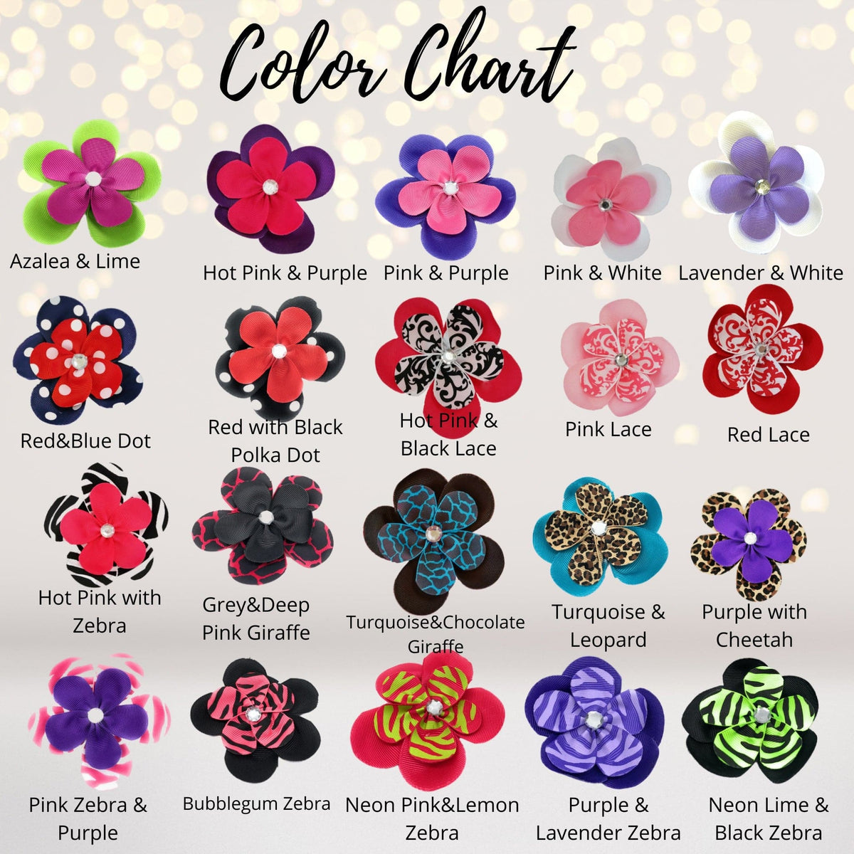 Ribbon Hair Flowers, Hair Flower Clips For Girls
