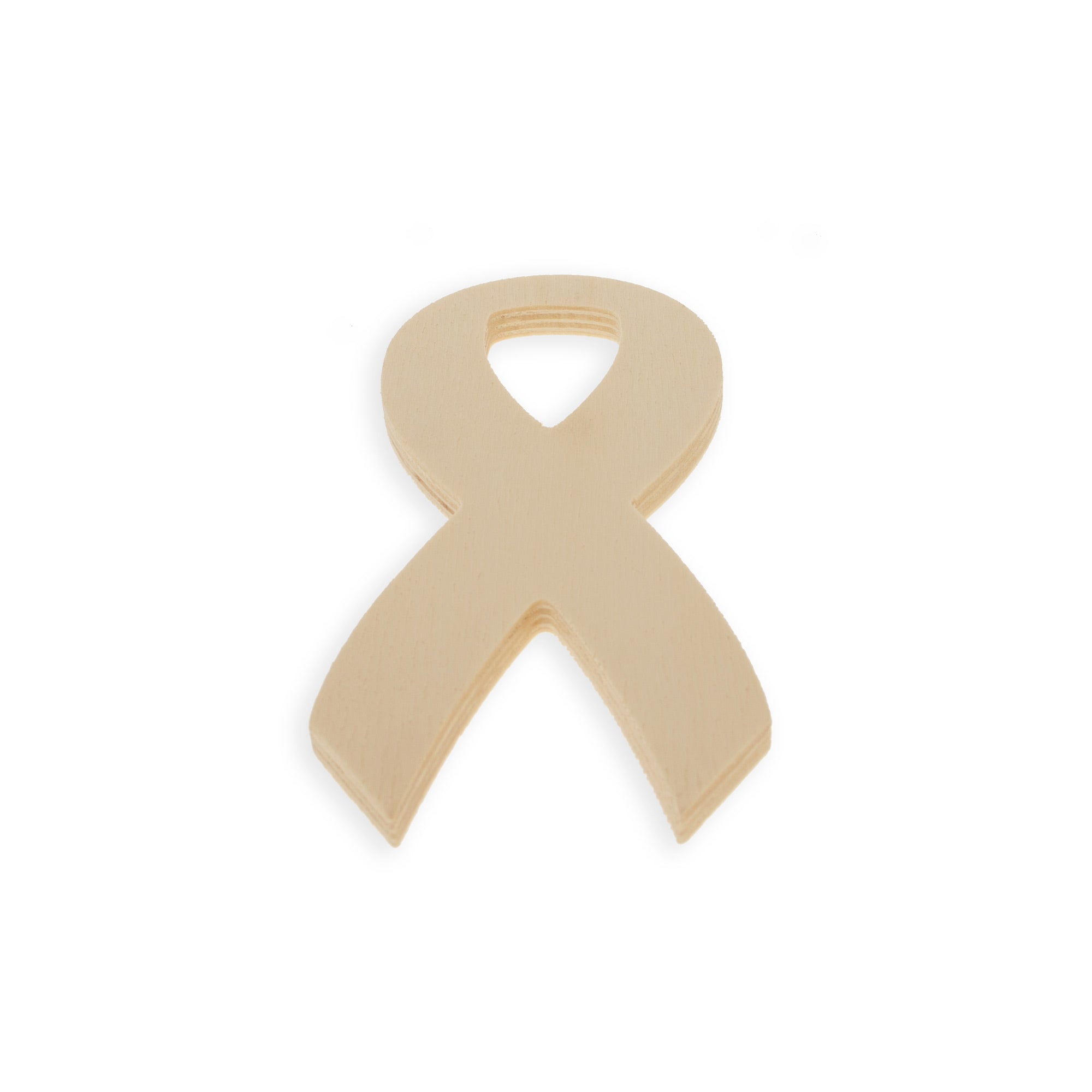 Awareness Ribbon Unfinished Wooden Shape Craft Cutout Diy Unpainted 3d Plaque 6 Inches