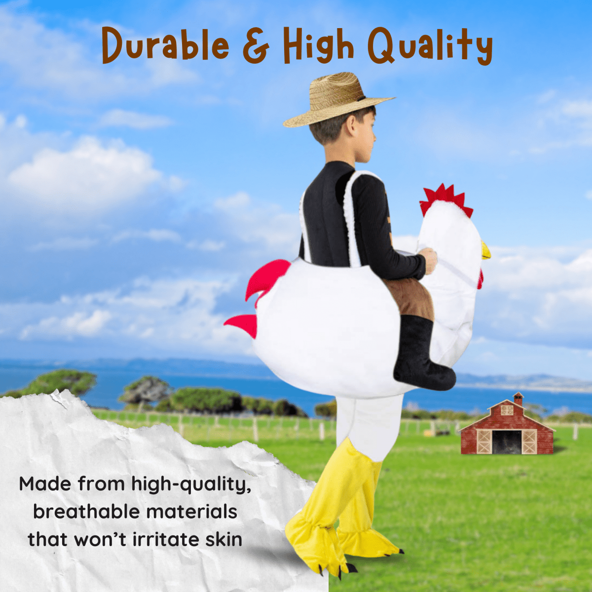 Ride-a-chicken Costume - Kids
