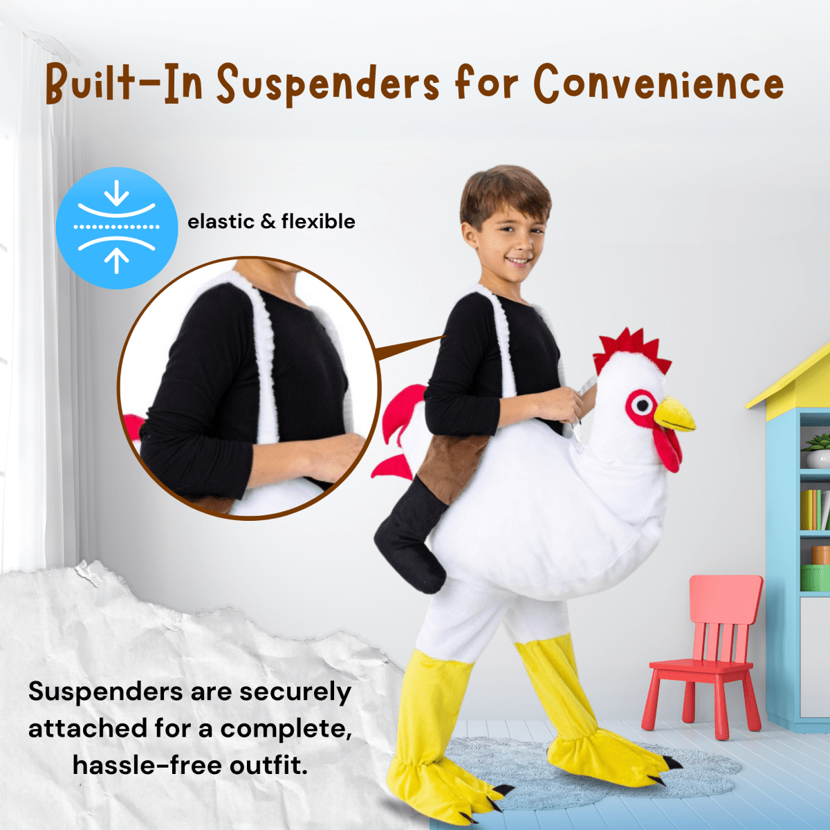 Ride-a-chicken Costume - Kids