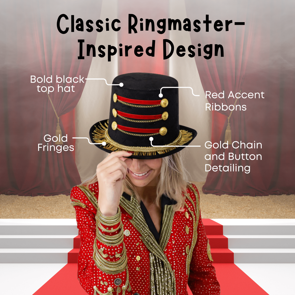 Ringmaster Hat For Adults