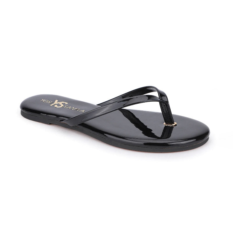 Rivington Flip Flop In Black Patent