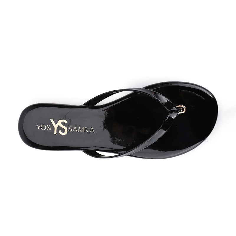 Rivington Flip Flop In Black Patent