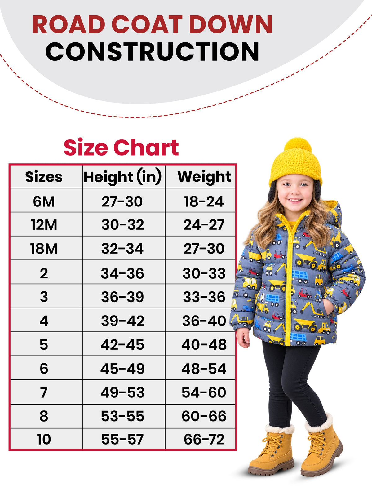 Car Seat Coat | The Road Coat Down - Construction Print