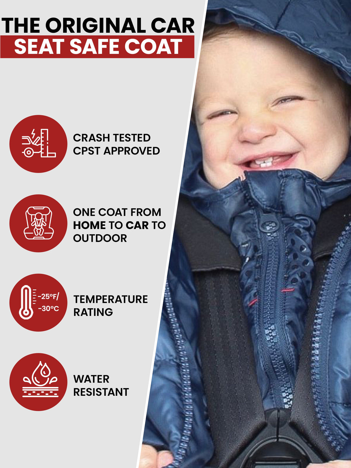 Car Seat Coat | The Road Coat Down - Navy