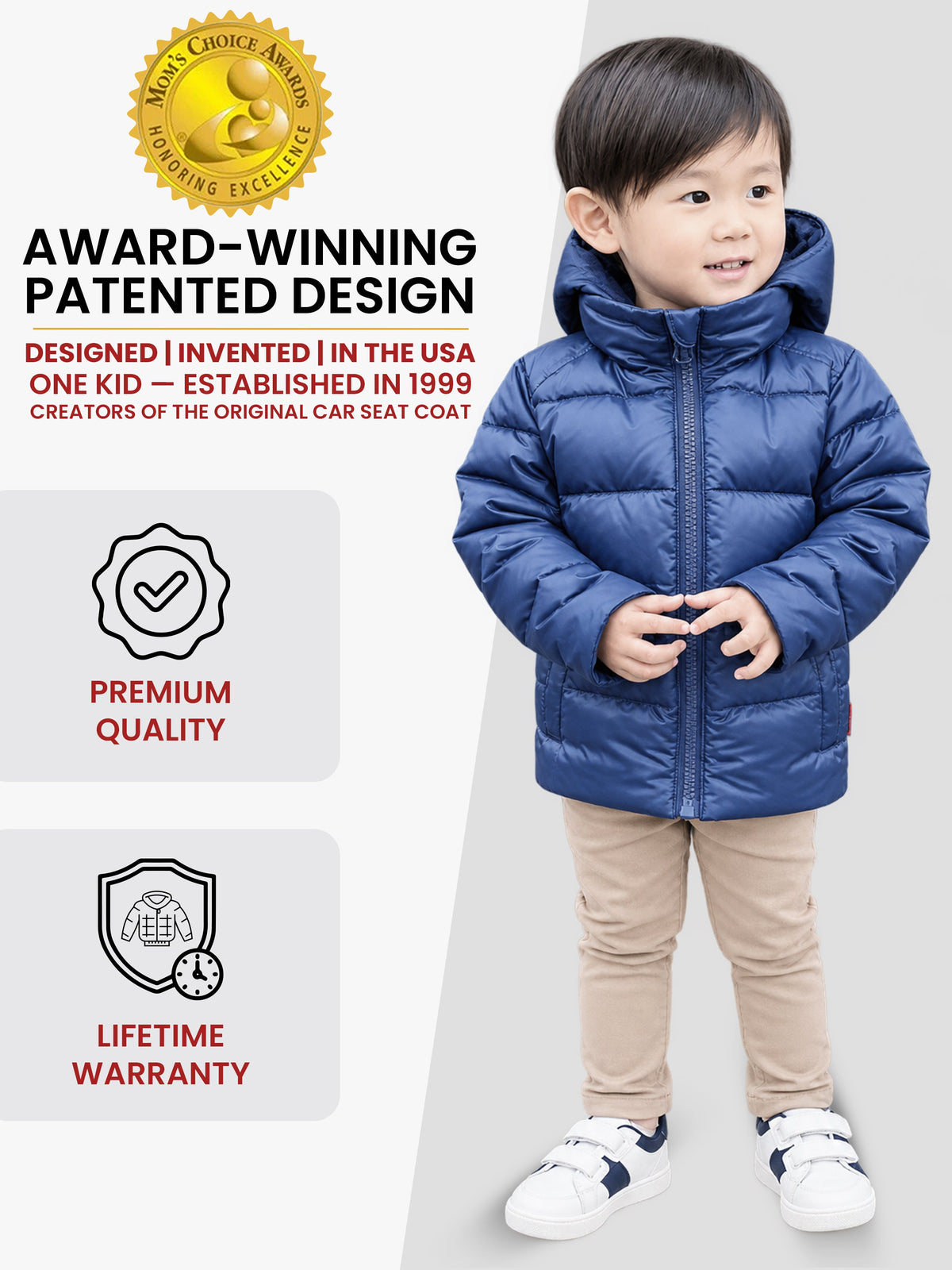 Car Seat Coat | The Road Coat Down - Navy