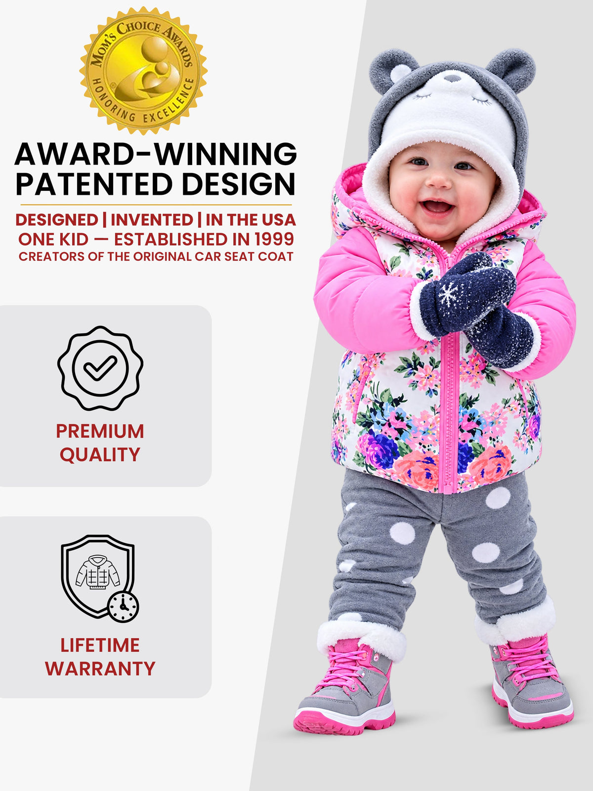 Car Seat Coat | The Road Coat Down - Floral Print