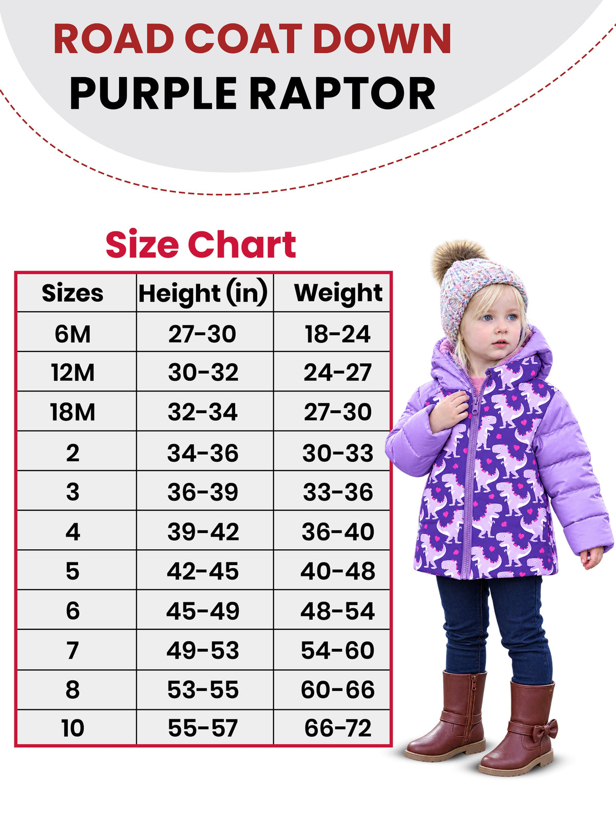 Car Seat Coat | The Road Coat Down - Purple Raptor Print