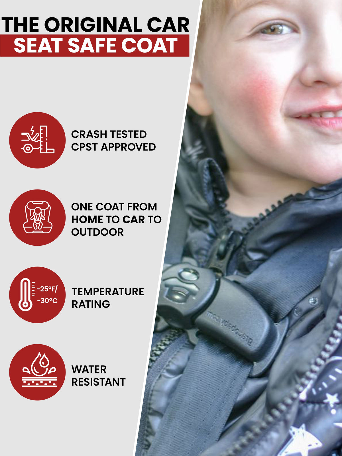 Car Seat Coat | The Road Coat Down - Rocketship Print