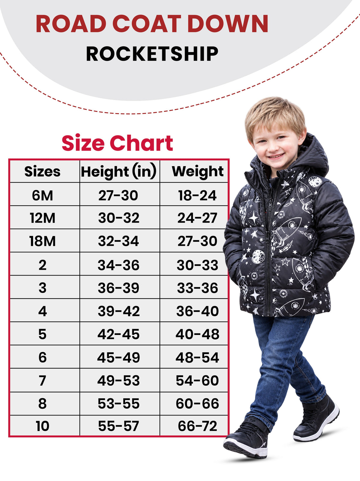 Car Seat Coat | The Road Coat Down - Rocketship Print