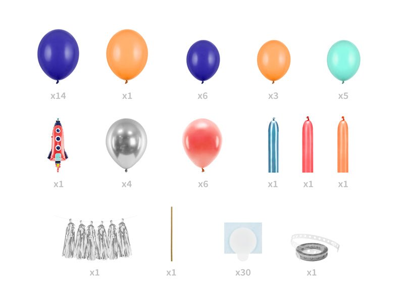 Rocket Balloon Garland Kit