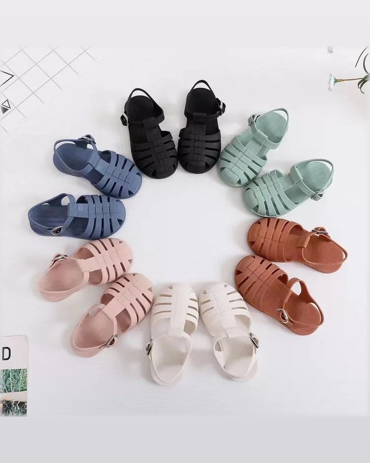 Roman Kids' Barefoot Jelly Sandals | Waterproof & Wide Toe Box