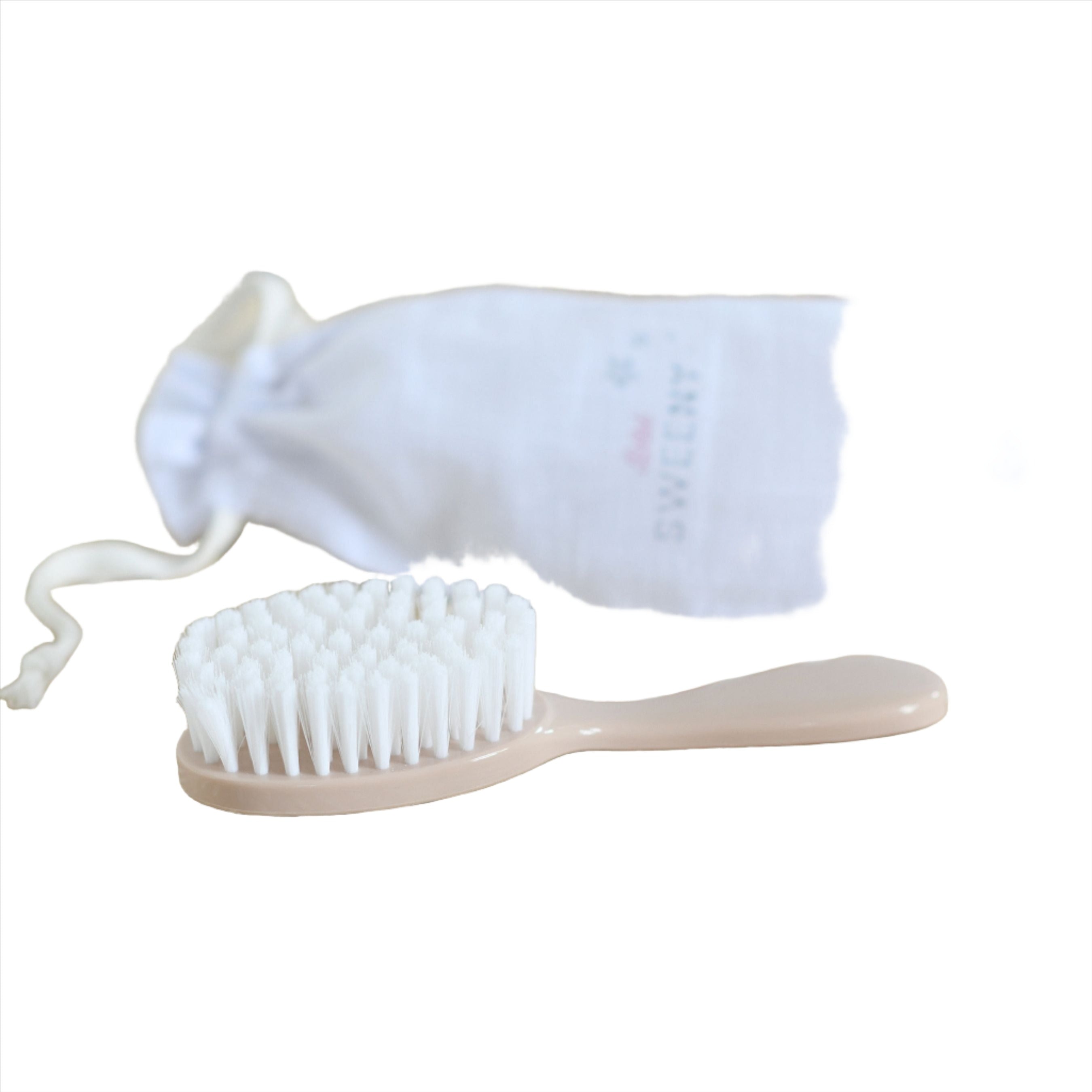 Peach Beige Baby Hairbrush & Comb Set | Made In France