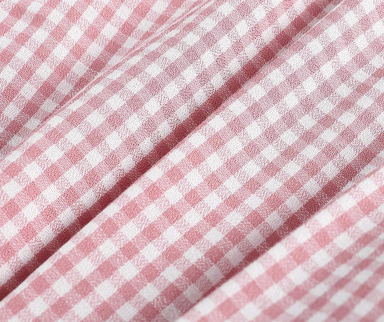 Rose Gingham Little Piggy Sleeveless A-line Dress