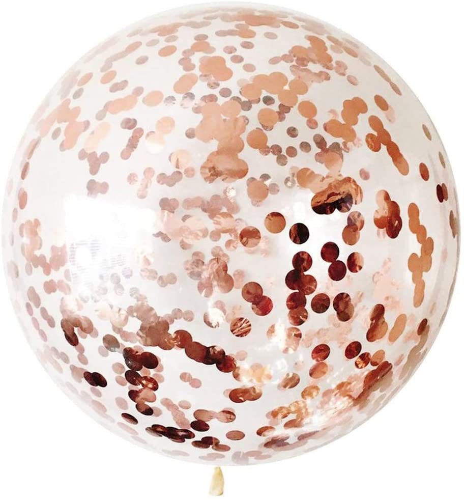 Giant Rose Gold Confetti Balloon