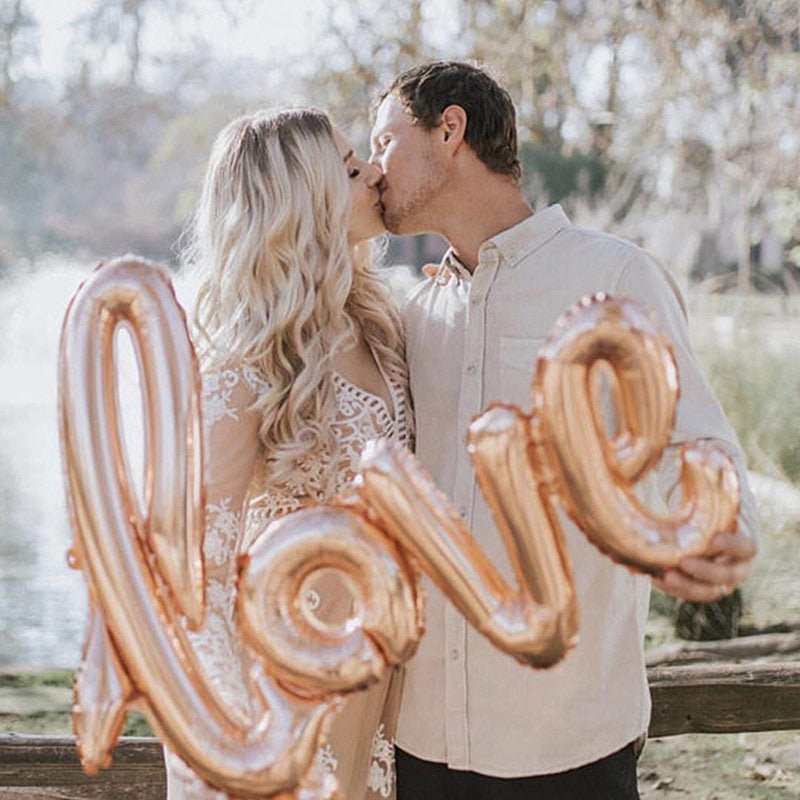 Rose Gold Love Foil Mylar Balloon
