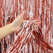Rose Gold Fringe Curtain