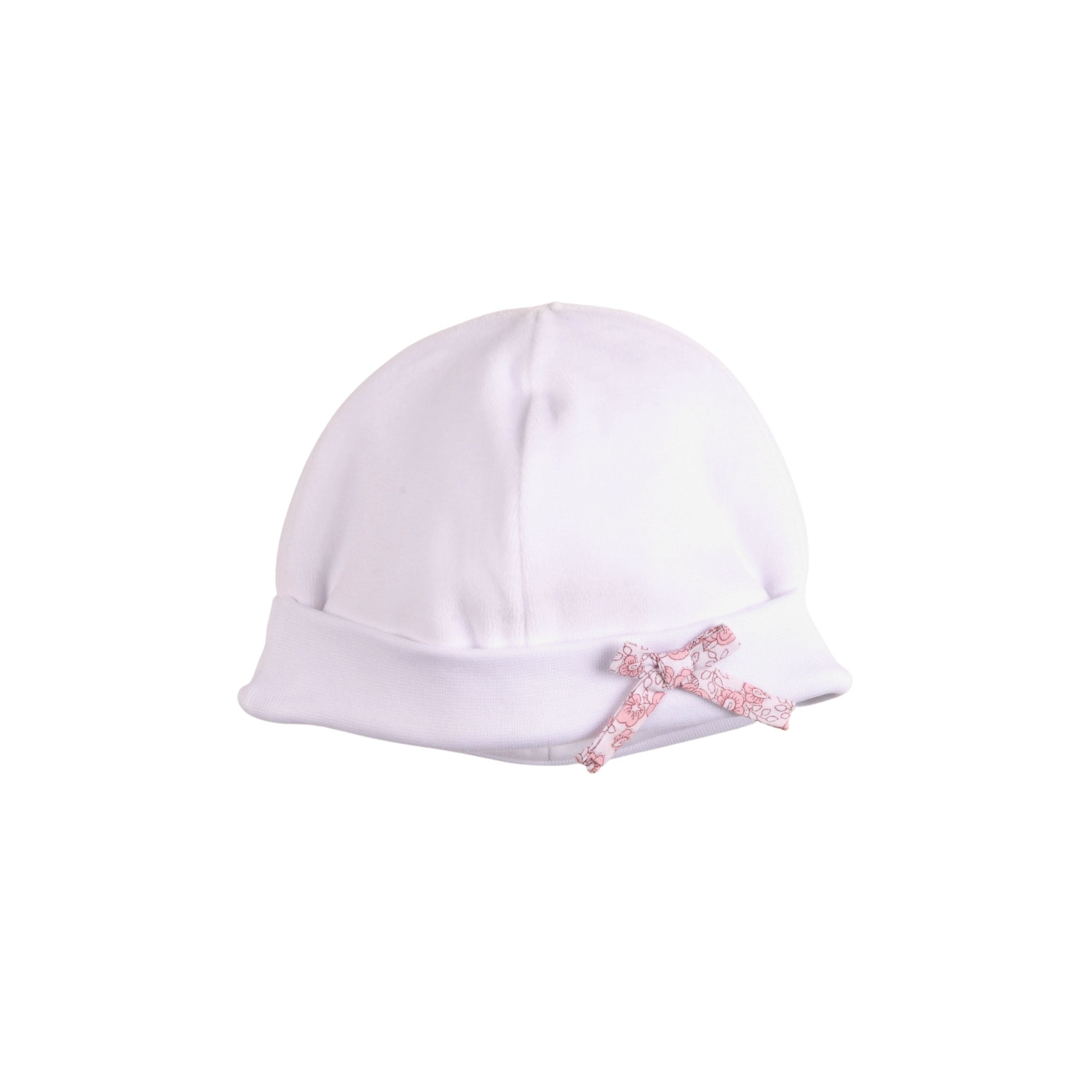 Rose Sweet | Girls White Floral Cotton Jersey Hat