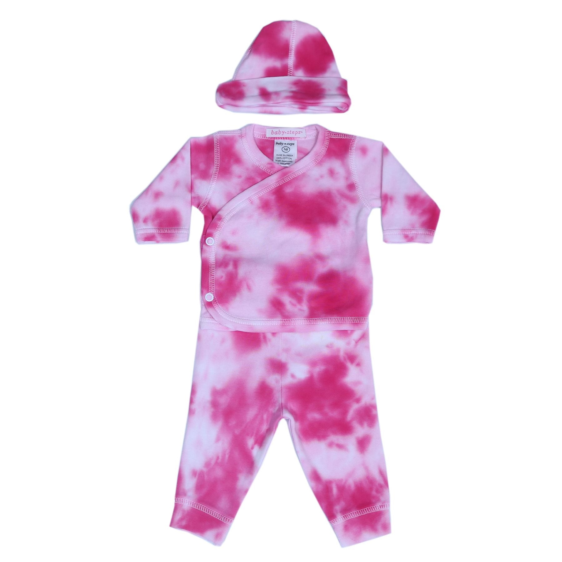 Baby Tie Dye 3 Piece Set - Roses