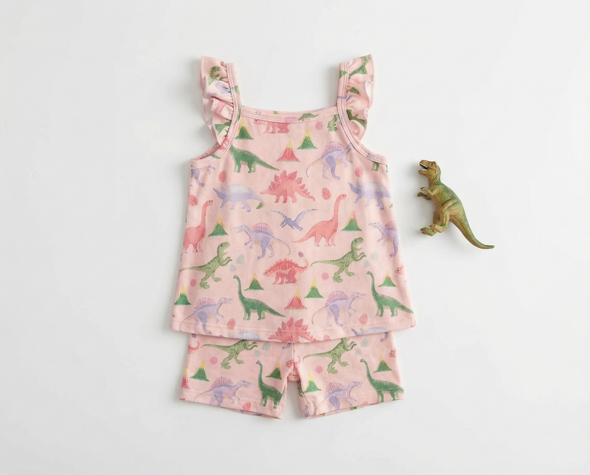 Rosy Rex Flutter Tank & Shorts