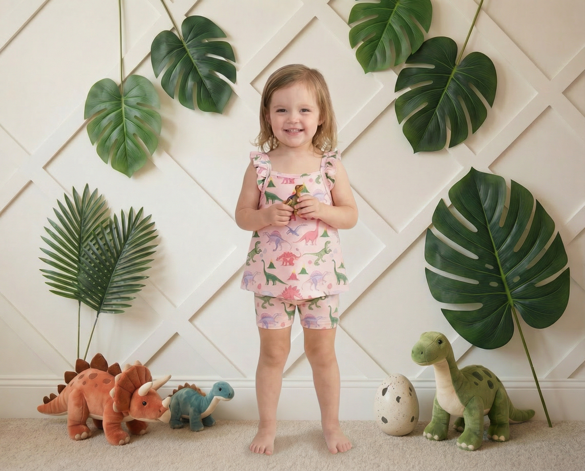 Rosy Rex Flutter Tank & Shorts
