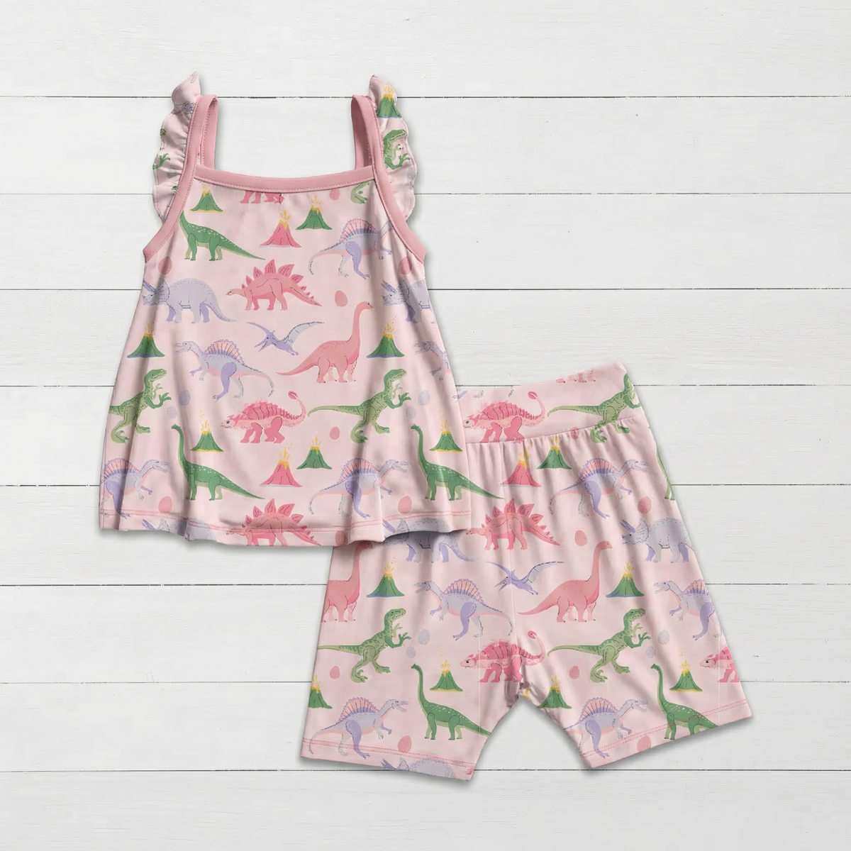 Rosy Rex Flutter Tank & Shorts