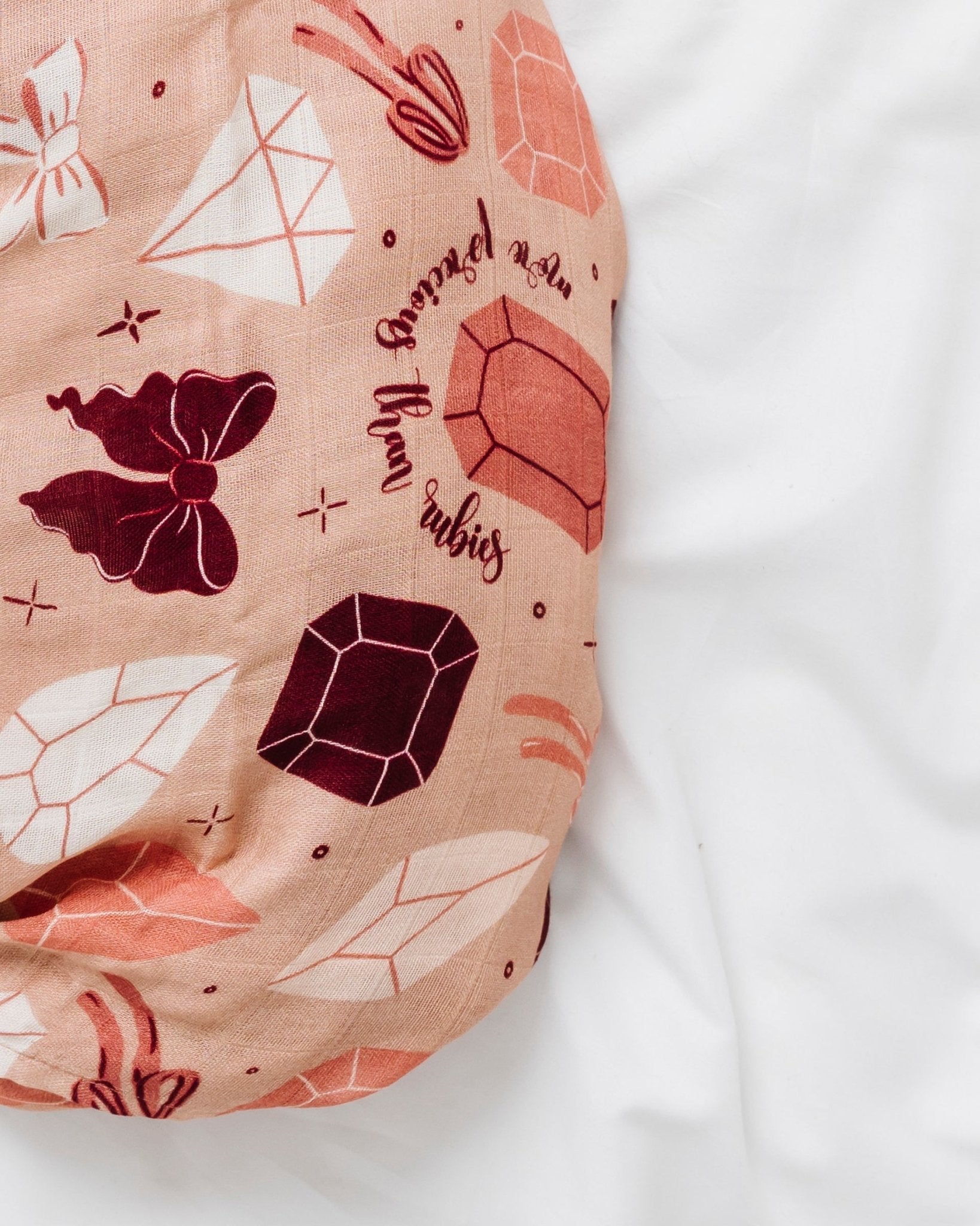 Rubies Muslin Swaddle Blanket