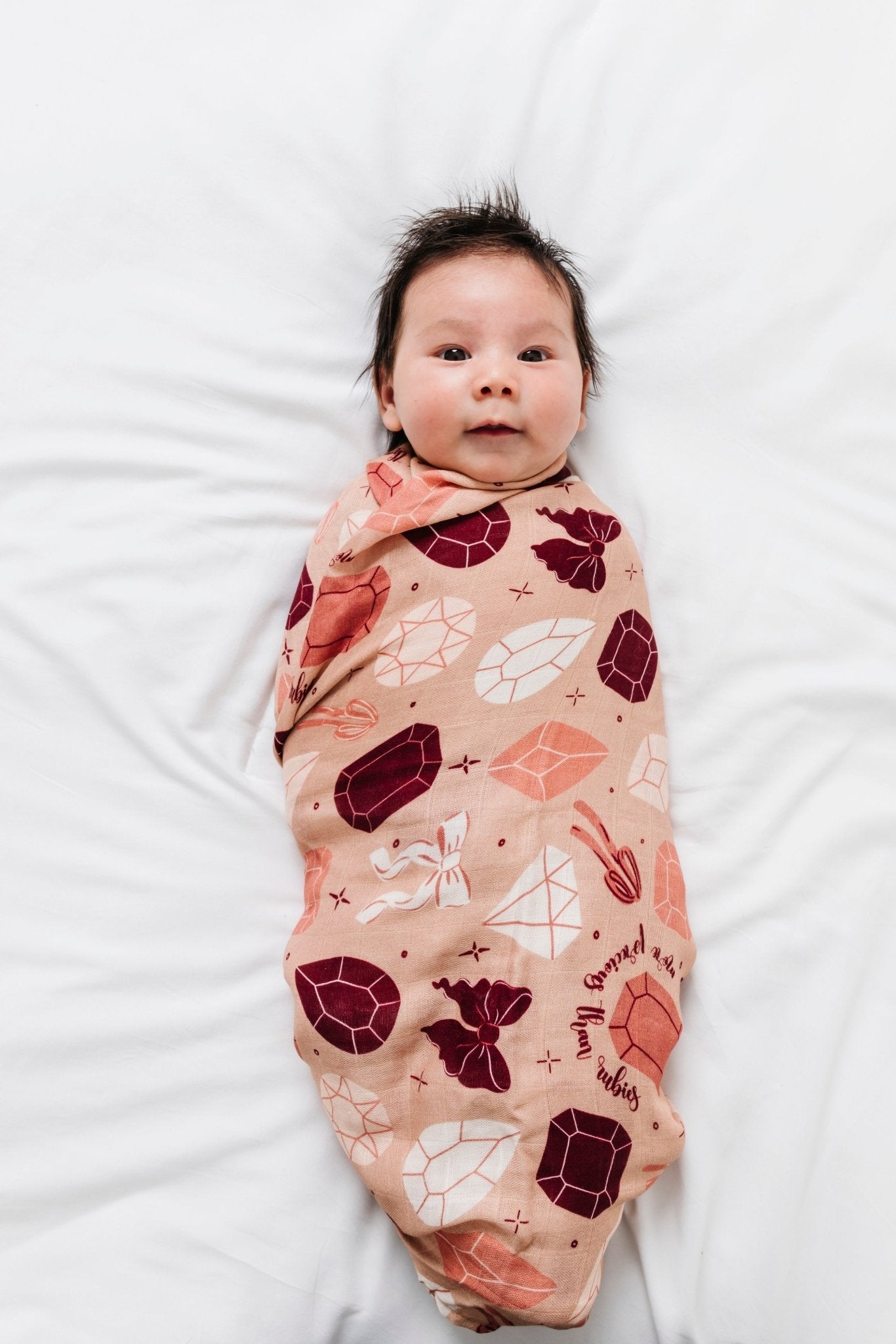 Rubies Muslin Swaddle Blanket