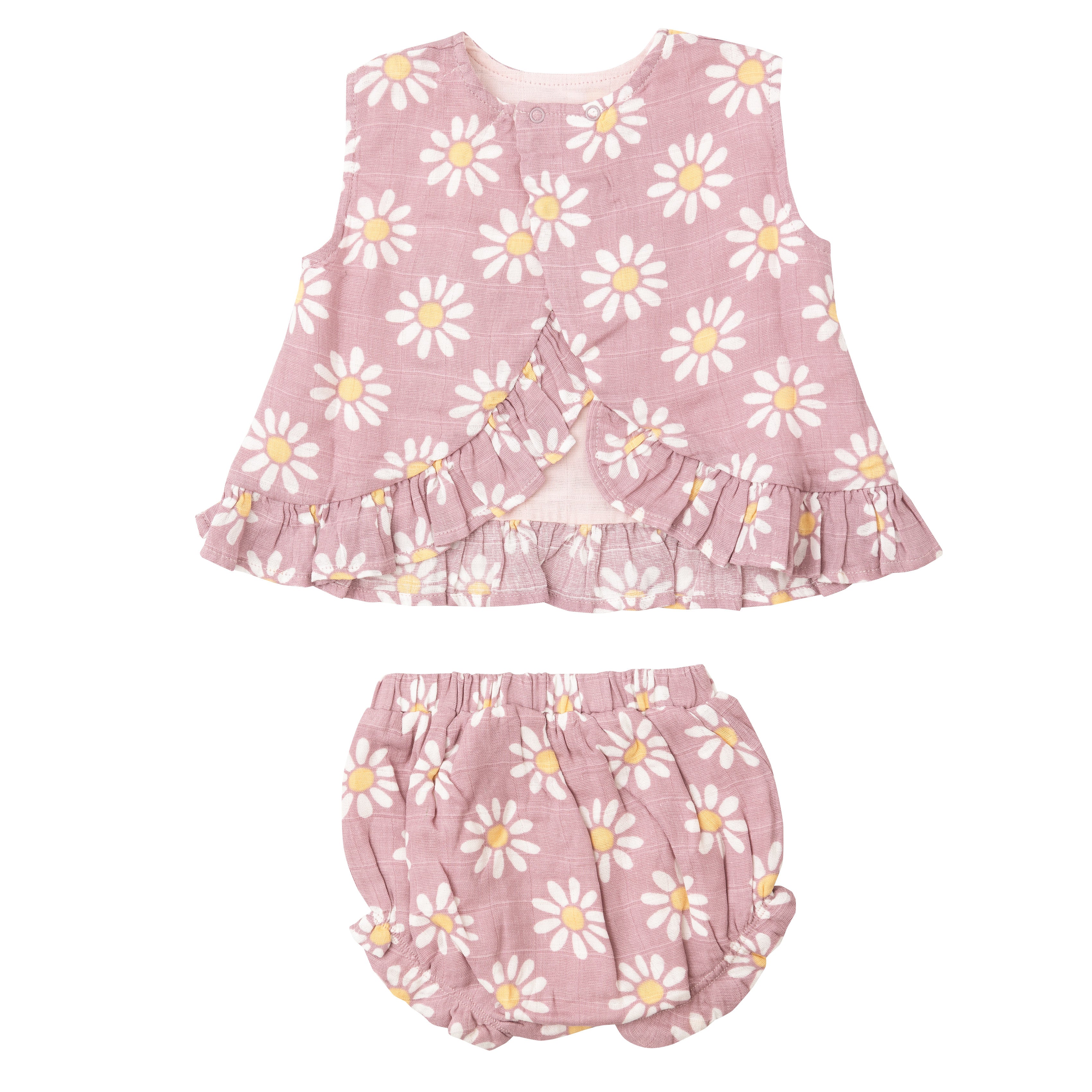 Ruffle Back Top & Bloomer - Mod Daisy