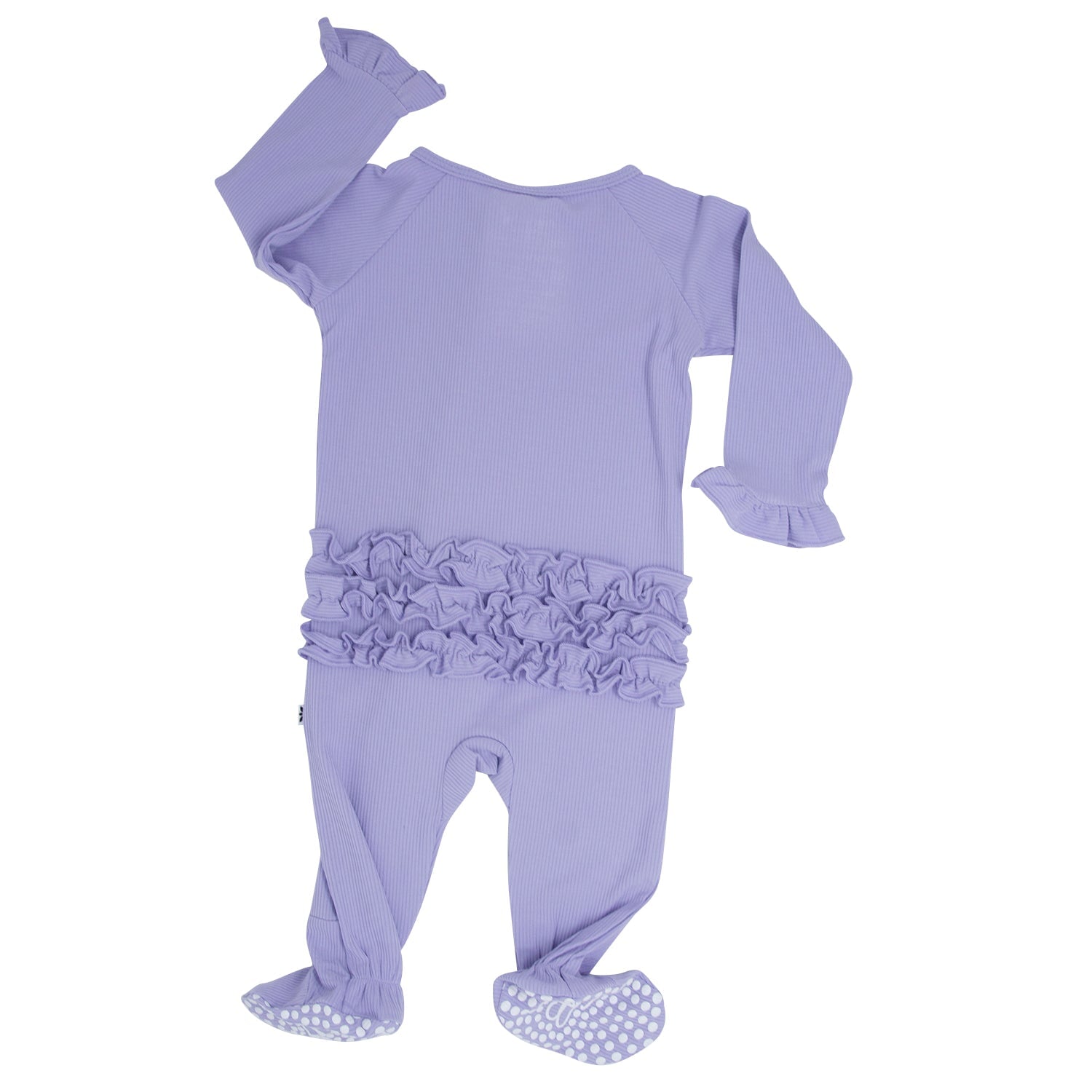 Ruffle Footie - Orchid Petal Ribbed