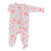 Ruffle Footie - Peony Pink