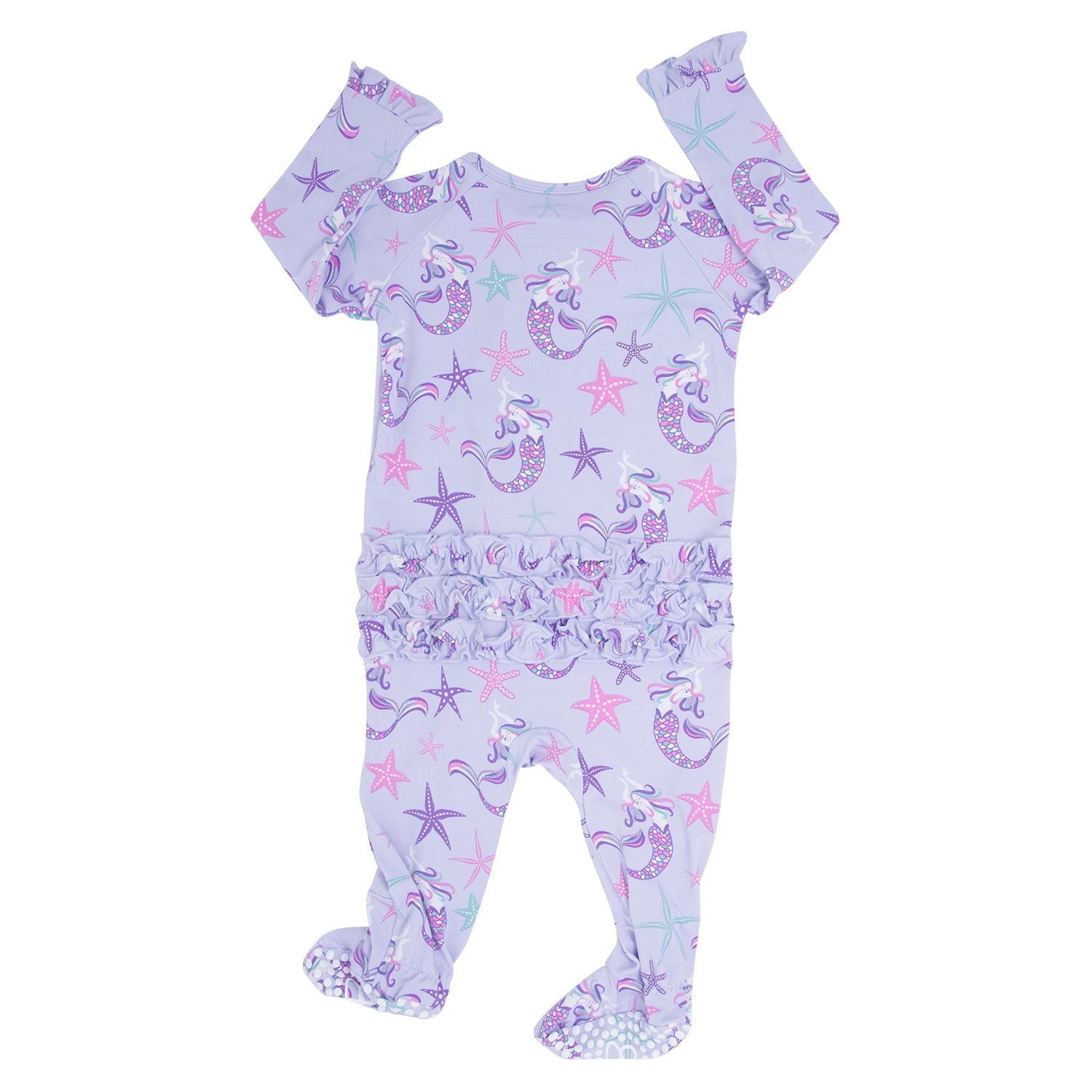 Ruffle Footie - Mermaid Purple