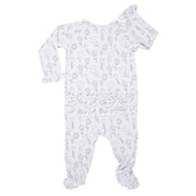 Ruffle Footie - Grey Doodle