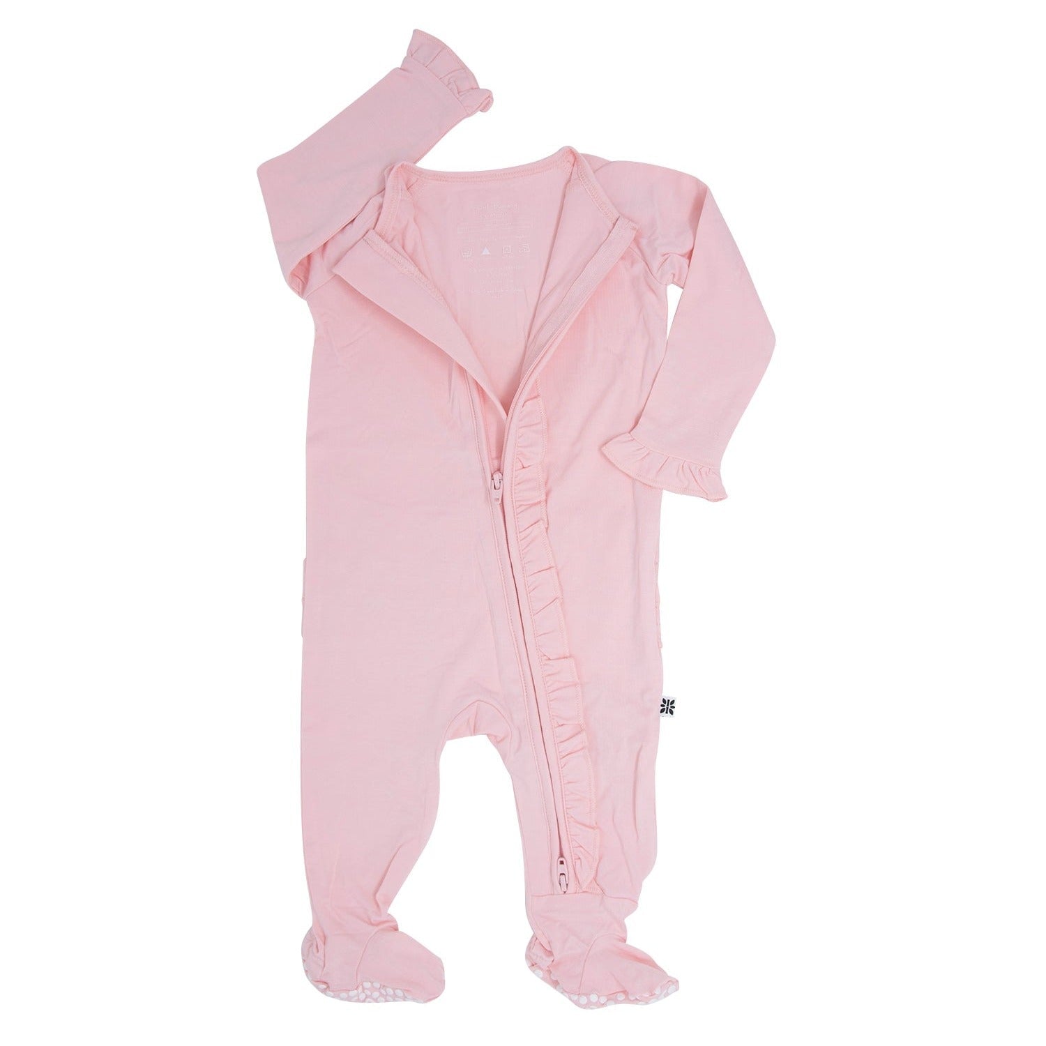 Ruffle Footie - Perfect Pink