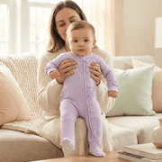 Ruffle Footie - Orchid Petal Ribbed