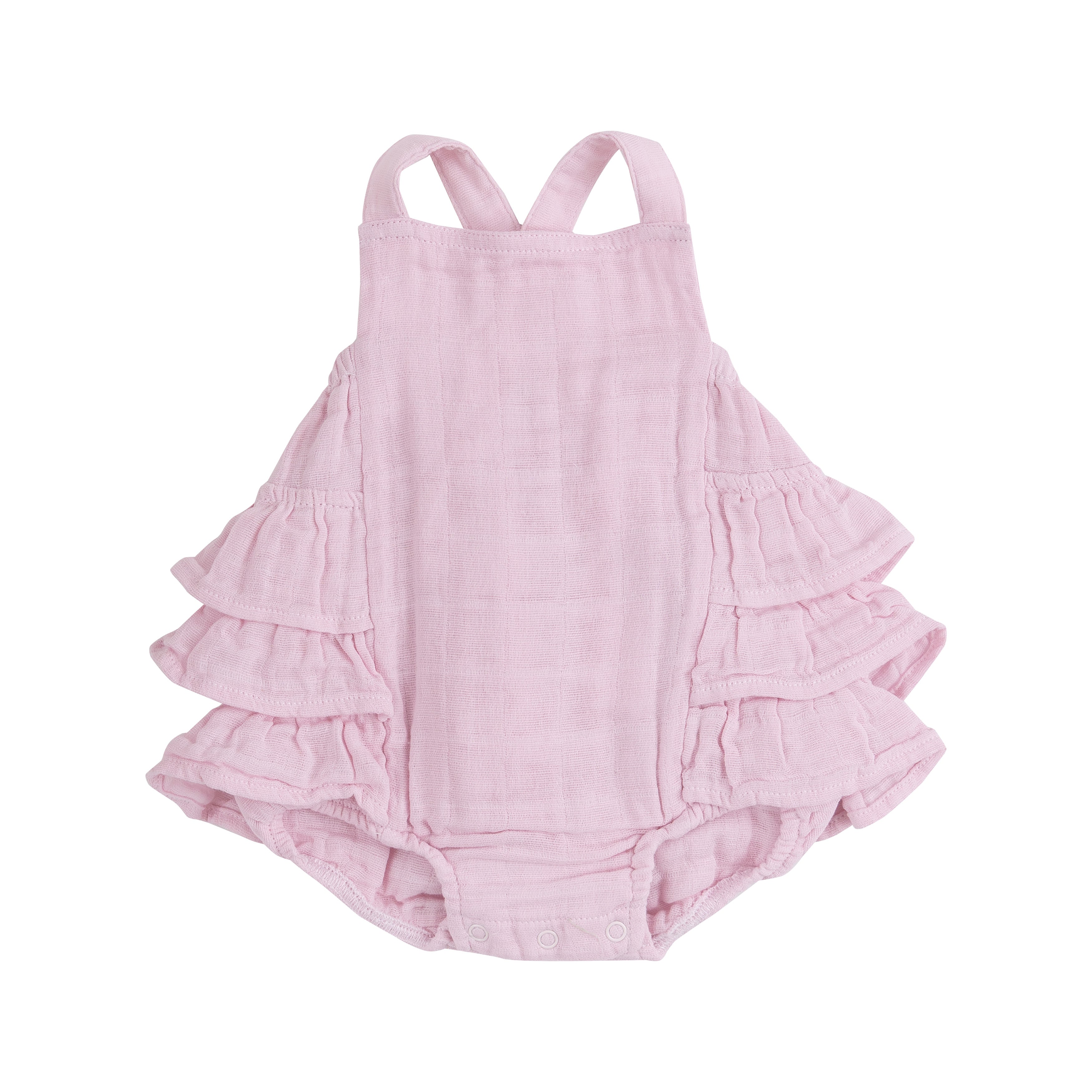 Ruffle Sunsuit - Ballet Solid Muslin